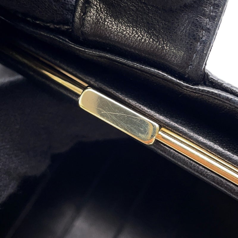 シャネル 長財布 ココマーク がま口 キャビアスキン A13498 CHANEL 財布 黒