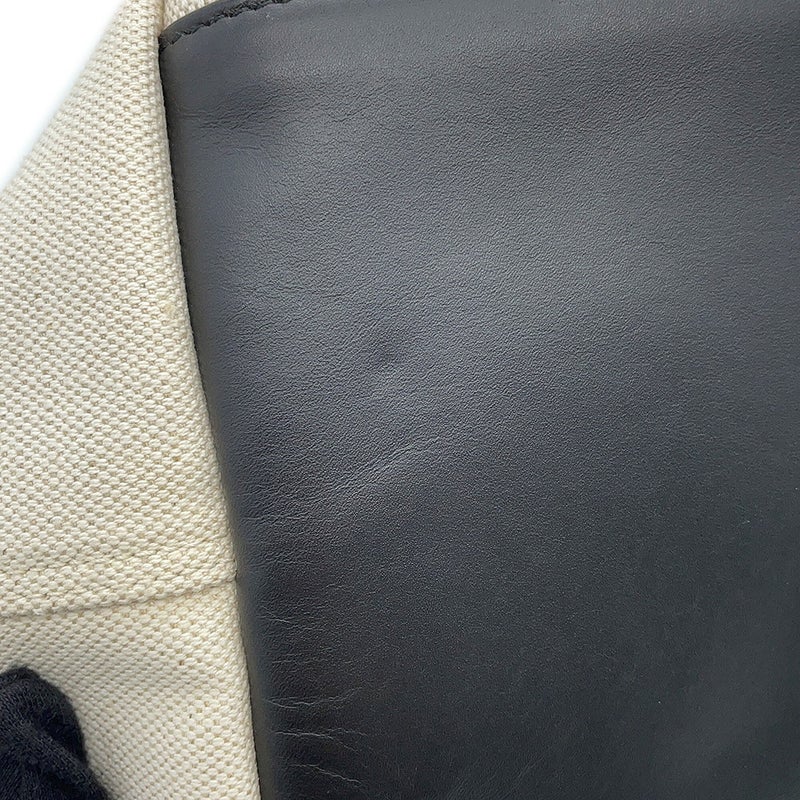 バレンシアガ トートバッグ ネイビーカバス S ポーチ付 339933 BALENCIAGA 黒 白