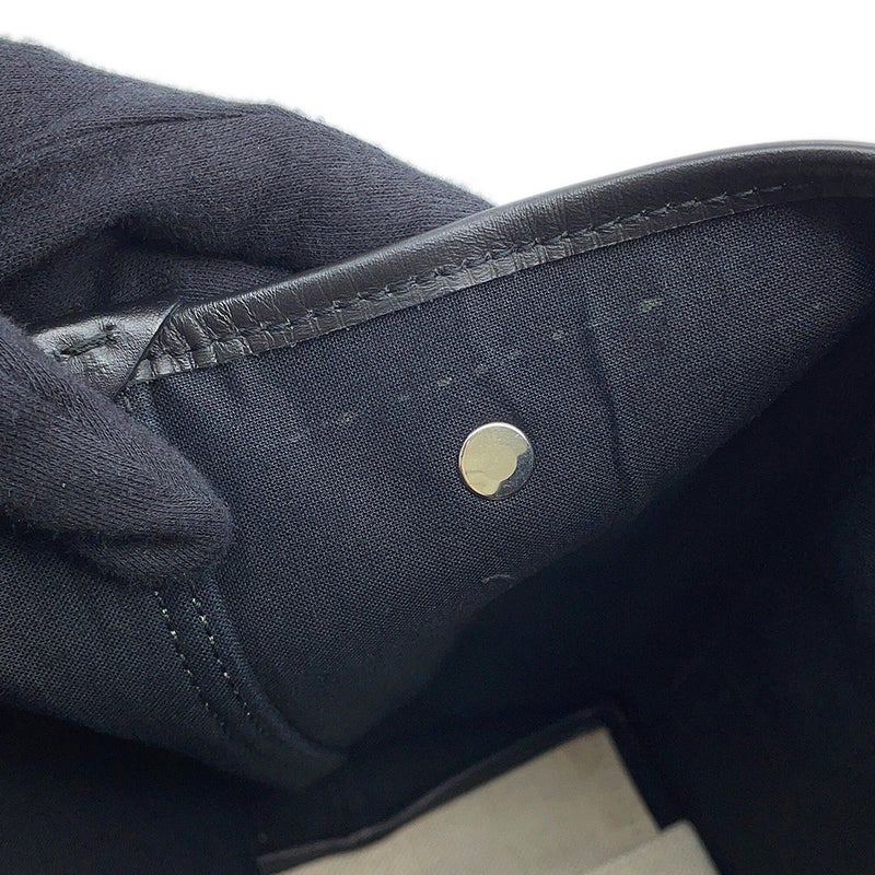 バレンシアガ トートバッグ ネイビーカバス S ポーチ付 339933 BALENCIAGA 黒 白