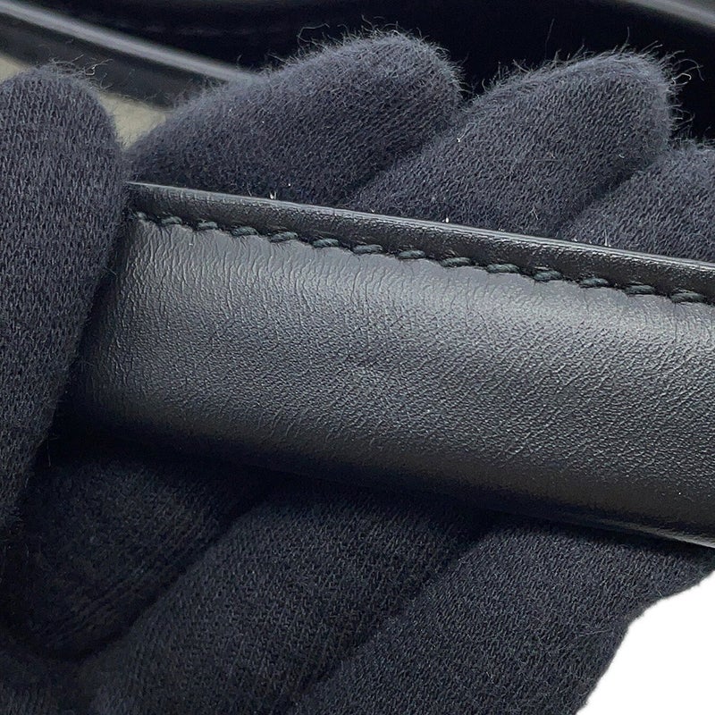 バレンシアガ トートバッグ ネイビーカバス S ポーチ付 339933 BALENCIAGA 黒 白