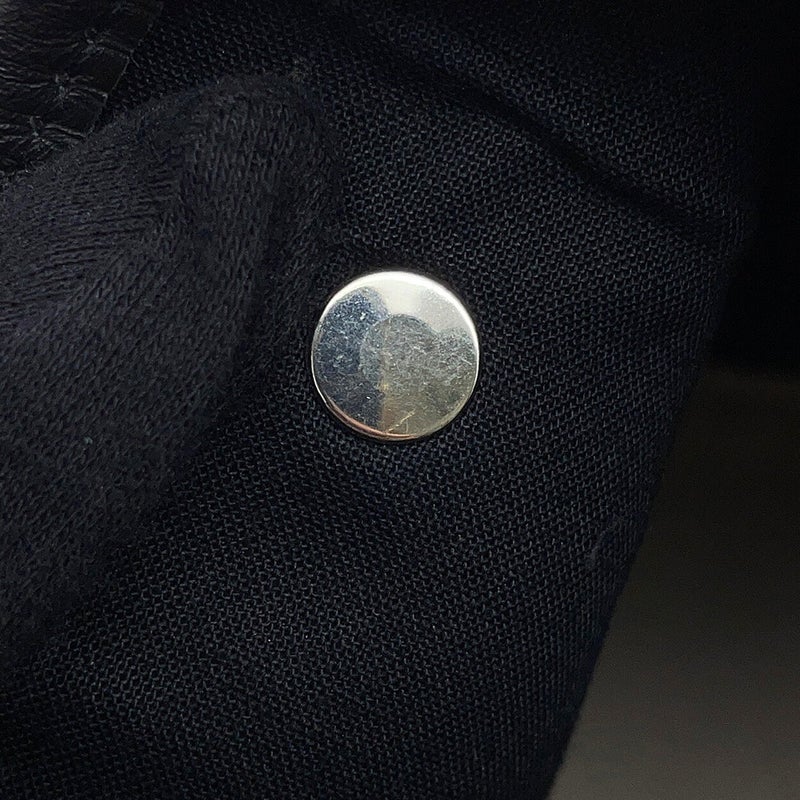 バレンシアガ トートバッグ ネイビーカバス S ポーチ付 339933 BALENCIAGA 黒 白