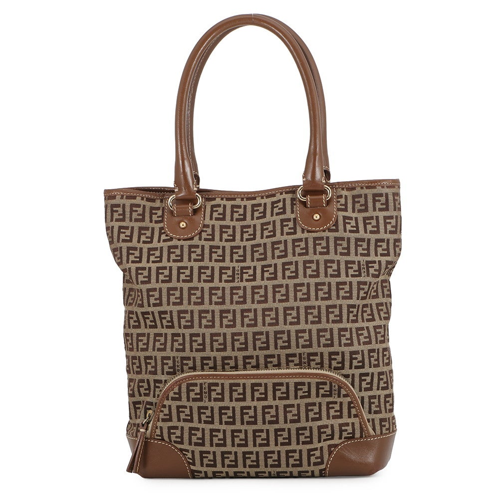フェンディ トートバッグ ズッキーノ キャンバス レザー FENDI バッグ