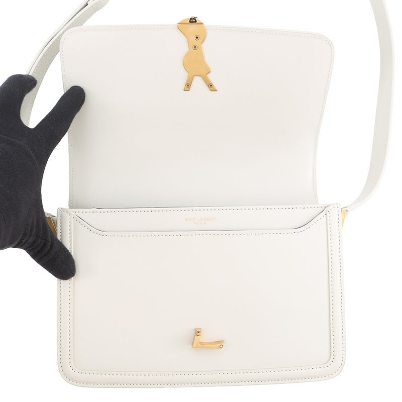 サンローランパリ ショルダーバッグ ソルフェリーノ ミディアム レザー 634305 SAINT LAURENT PARIS 白