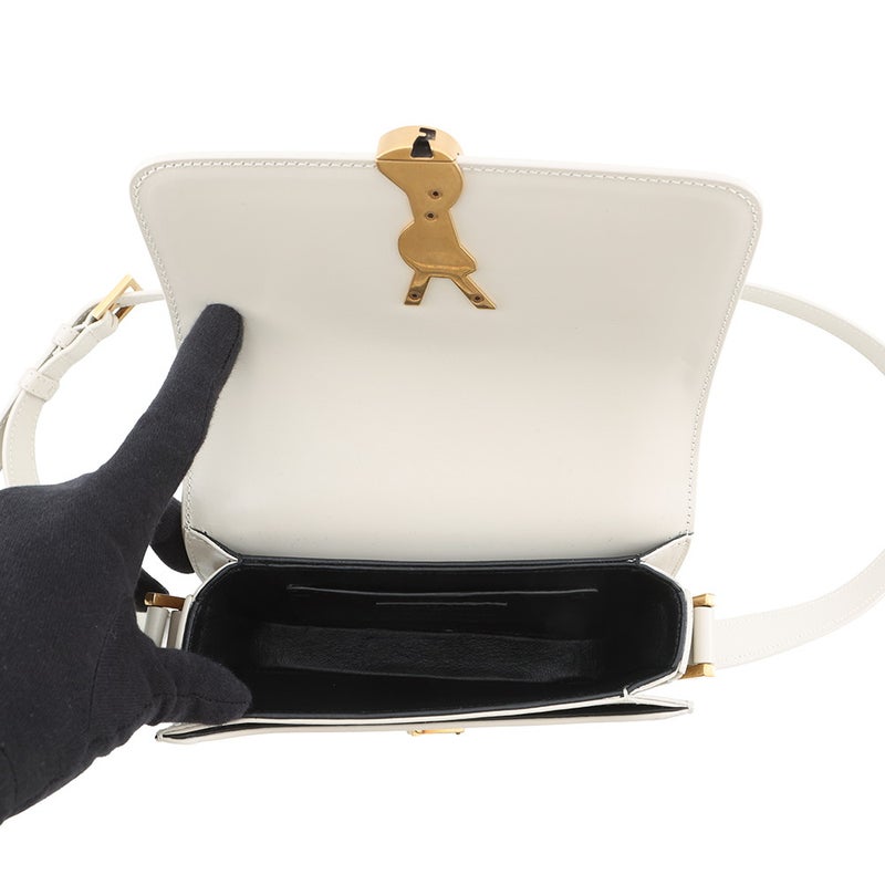 サンローランパリ ショルダーバッグ ソルフェリーノ スモール サッチェル レザー 634306 SAINT LAURENT PARIS 白