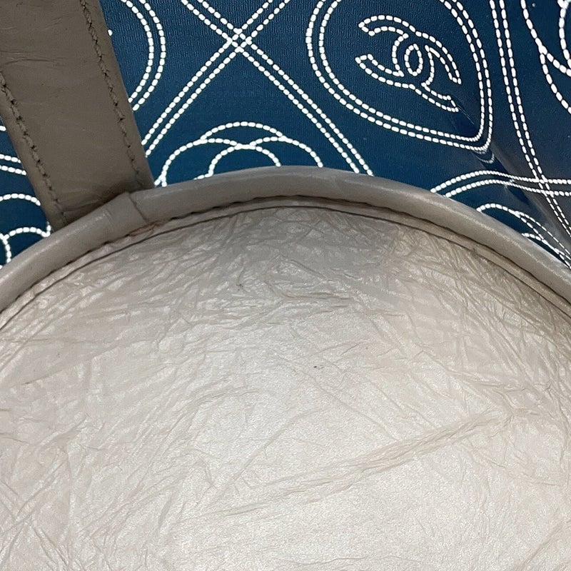 シャネル チェーンショルダーバッグ カメリア ココマーク ビニール/レザー A57636 CHANEL 黒 白