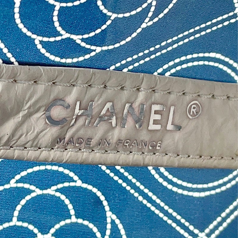 シャネル チェーンショルダーバッグ カメリア ココマーク ビニール/レザー A57636 CHANEL 黒 白