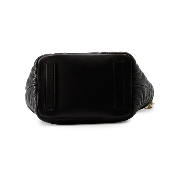 グッチ ハンドバッグ GGマーモント トートバッグ ラムスキン スモール 847386 GUCCI 黒
