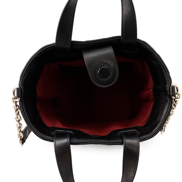 グッチ ハンドバッグ GGマーモント トートバッグ ラムスキン スモール 847386 GUCCI 黒