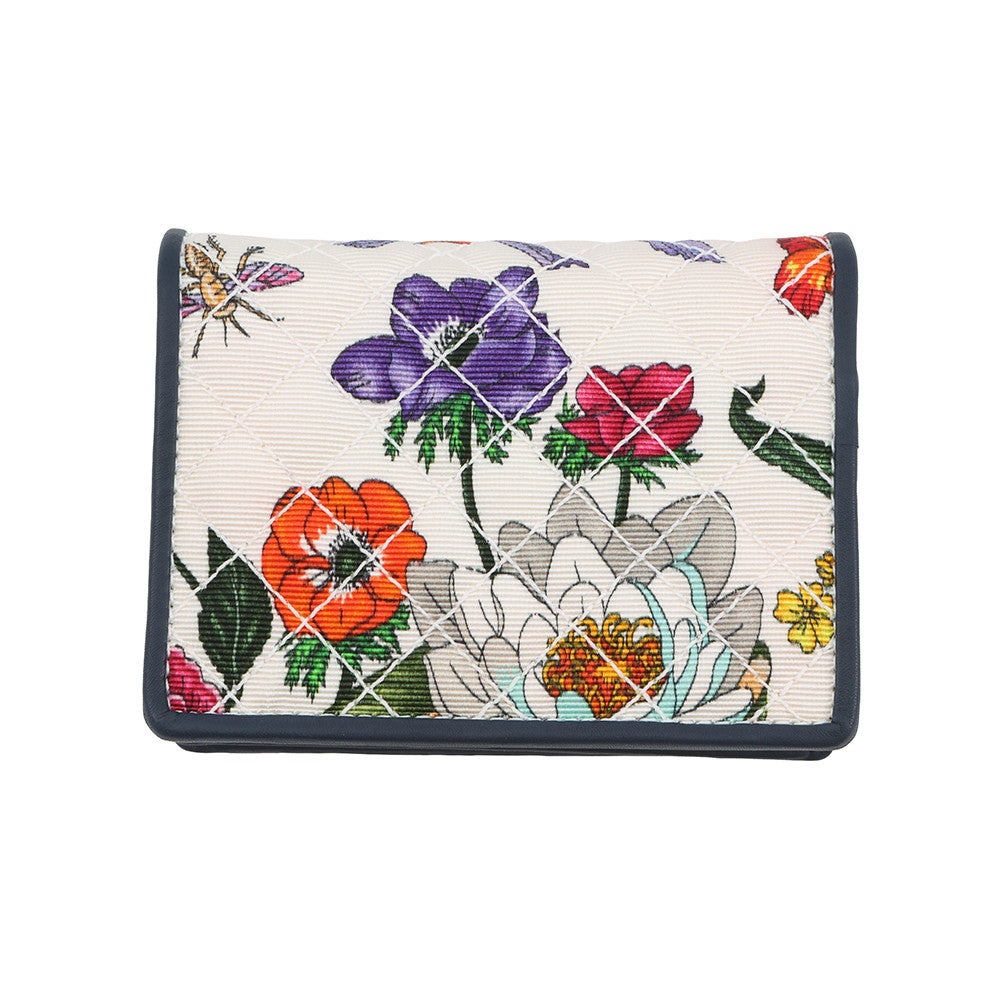 【希少】 GUCCI グッチ 折り財布 財布 ズゥミ フローラ 花 キルティング グッチ 二つ折り財布 フローラ ズゥミ コンパクトウォレット