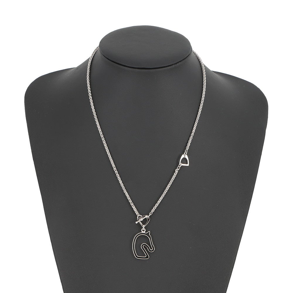 エルメス ネックレス トネール スモール ブラック/シルバー金具 HERMES