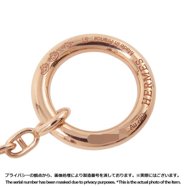 エルメス ネックレス シェーヌダンクル ファランドールPM ダイヤモンド 48P 計0.45ct K18PGピンクゴールド サイズST ペンダント