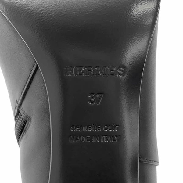 エルメス ブーツ サンジェルマン カーフレザー レディースサイズ37 HERMES 靴 黒