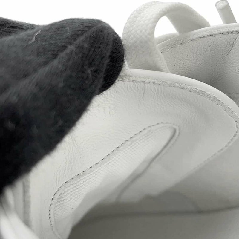 エルメス スニーカー ゲット キャンバス レディースサイズ38 HERMES 靴 白 レオパード柄