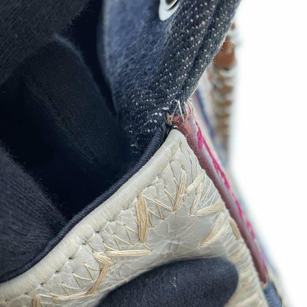 シャネル チェーンショルダーバッグ ココマーク パッチワーク クラシック フラップ デニム キャンバス CHANEL 2wayバッグ