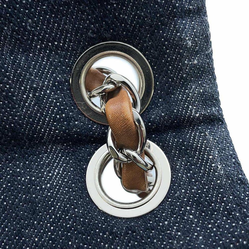 シャネル チェーンショルダーバッグ ココマーク パッチワーク クラシック フラップ デニム キャンバス CHANEL 2wayバッグ