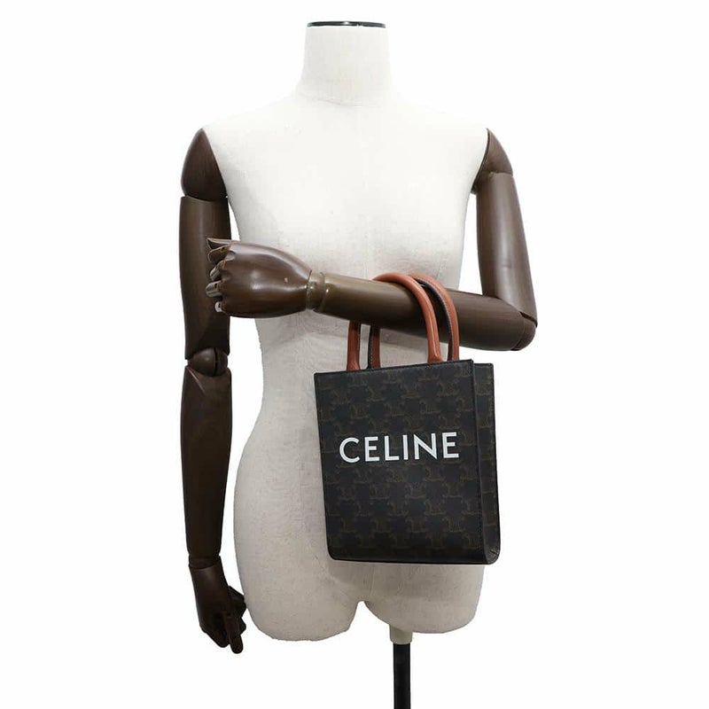 セリーヌ ハンドバッグ トリオンフ ミニ バーティカル カバ PVC/カーフレザー 194372 CELINE 2wayバッグ