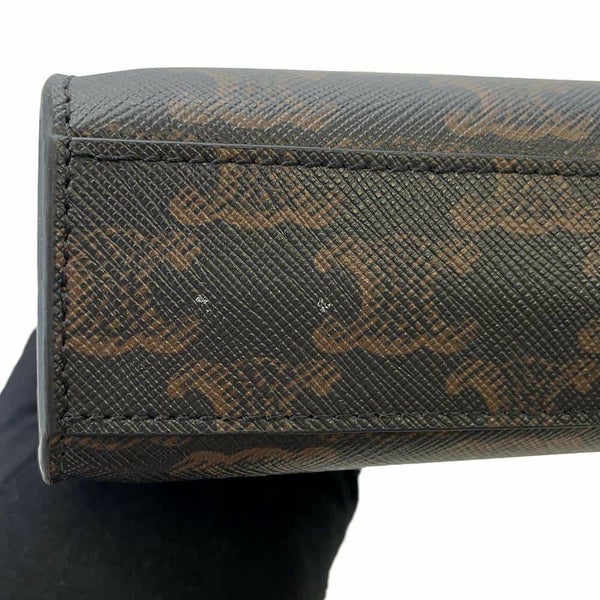 セリーヌ ハンドバッグ トリオンフ ミニ バーティカル カバ PVC/カーフレザー 194372 CELINE 2wayバッグ