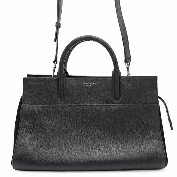 サンローランパリ ハンドバッグ カバリブゴーシュ レザー スエード SAINT LAURENT PARIS 2wayショルダー 黒