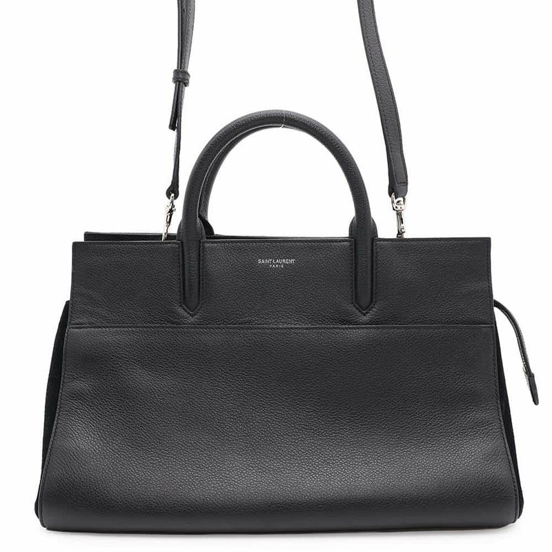 サンローランパリ ハンドバッグ カバリブゴーシュ レザー スエード SAINT LAURENT PARIS 2wayショルダー 黒