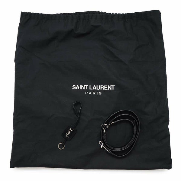サンローランパリ ハンドバッグ カバリブゴーシュ レザー スエード SAINT LAURENT PARIS 2wayショルダー 黒
