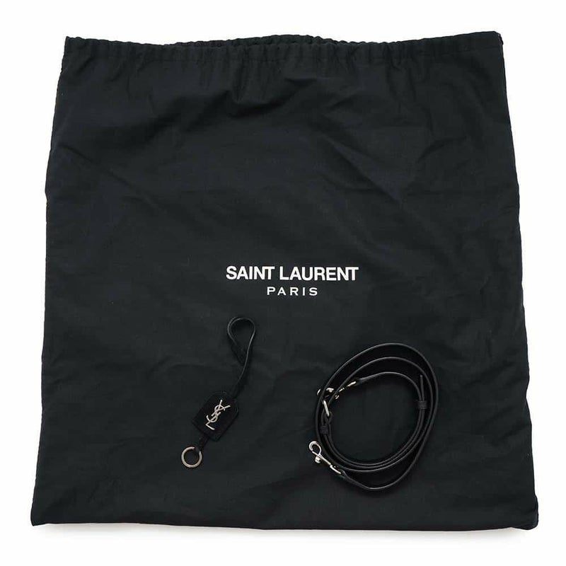 サンローランパリ ハンドバッグ カバリブゴーシュ レザー スエード SAINT LAURENT PARIS 2wayショルダー 黒