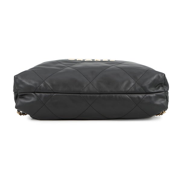 シャネル リュック シャネル22 ラージ レザー AS3313 CHANEL バックパック バッグ 黒