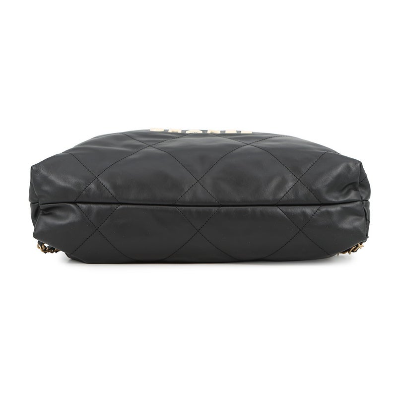 シャネル リュック シャネル22 ラージ レザー AS3313 CHANEL バックパック バッグ 黒