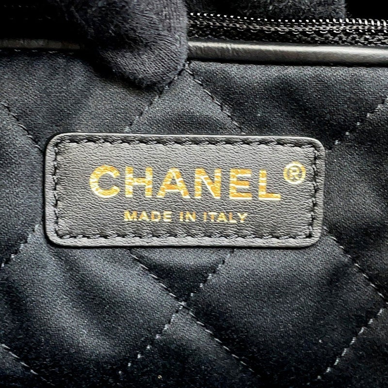 シャネル リュック シャネル22 ラージ レザー AS3313 CHANEL バックパック バッグ 黒