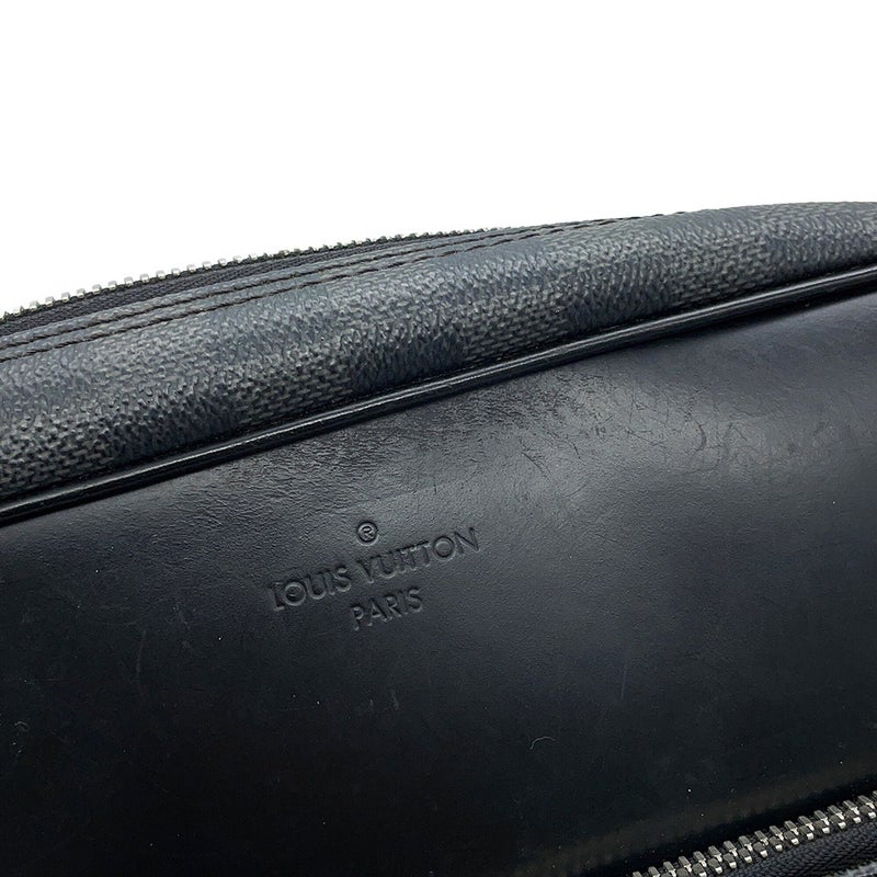 ルイヴィトン ショルダーバッグ ダミエ・グラフィット デイトンMM N41409 LOUIS VUITTON ヴィトン メンズ 黒 ブラック
