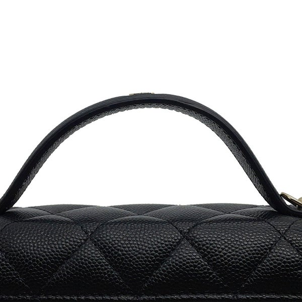 シャネル チェーンショルダーバッグ ヴァニティケース ココマーク キャビアスキン AP4407 CHANEL バニティ 黒