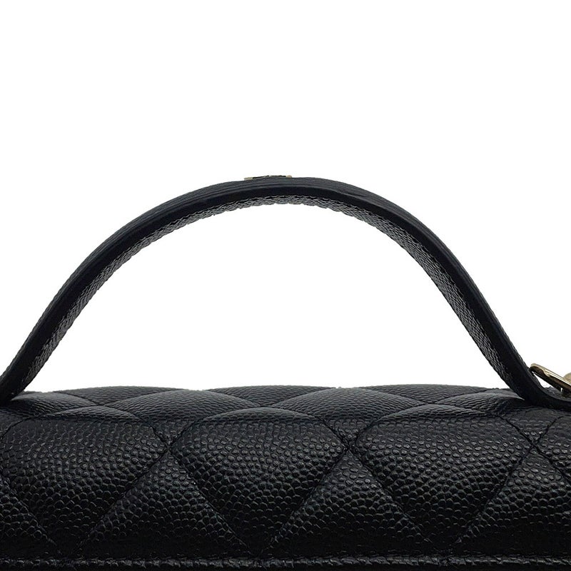 シャネル チェーンショルダーバッグ ヴァニティケース ココマーク キャビアスキン AP4407 CHANEL バニティ 黒
