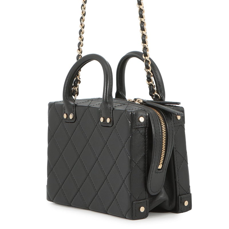 シャネル チェーンショルダーバッグ マトラッセ バニティケース レザー AS3344 CHANEL ポシェット ヴァニティ 黒
