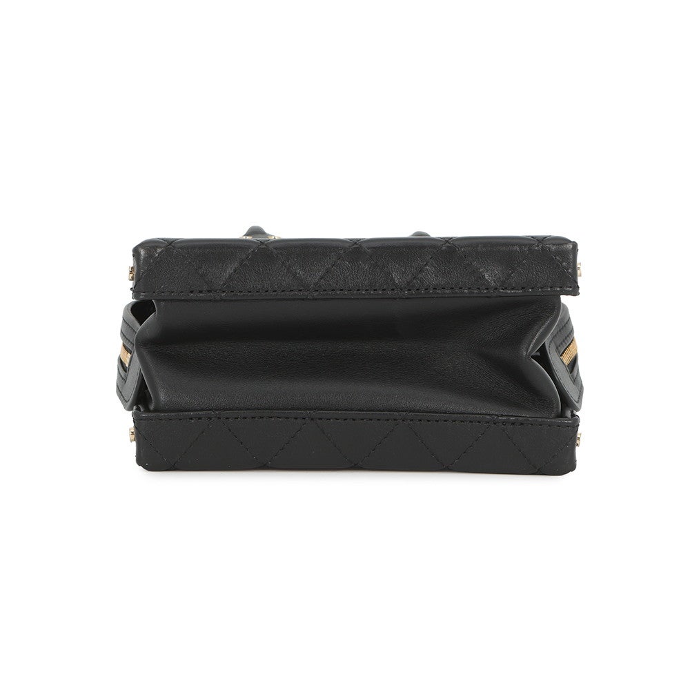 シャネル CHANEL スモール ヴァニティケース マトラッセ ショルダーバッグ バッグ レザー レディース ブラック系 AS3344 【中古】 シャネル(CHANEL)シャネル スモール ヴァニティケース マトラッセ