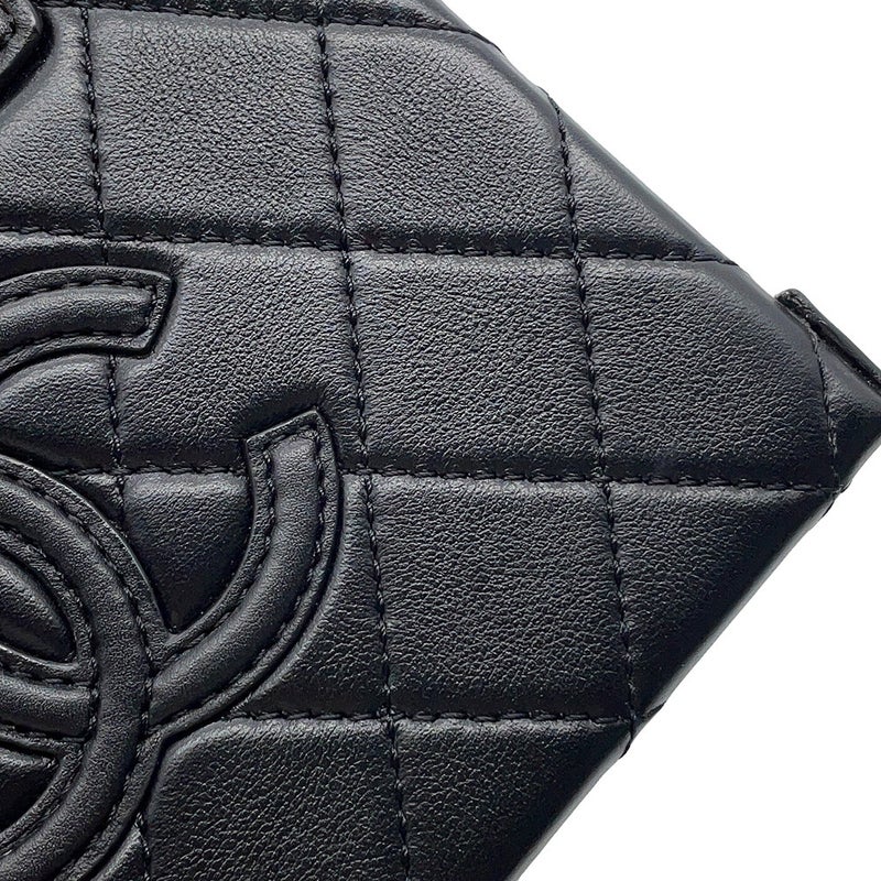 シャネル チェーンショルダーバッグ マトラッセ バニティケース レザー AS3344 CHANEL ポシェット ヴァニティ 黒