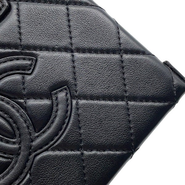 シャネル チェーンショルダーバッグ マトラッセ バニティケース レザー AS3344 CHANEL ポシェット ヴァニティ 黒