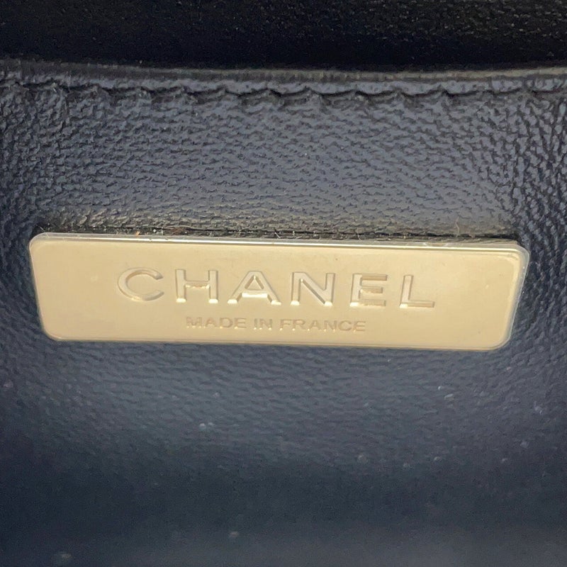 シャネル チェーンショルダーバッグ マトラッセ バニティケース レザー AS3344 CHANEL ポシェット ヴァニティ 黒