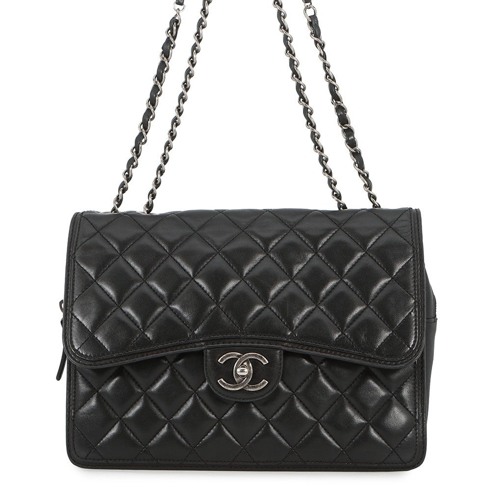 CHANELバッグ/ラムスキンロゴCHANEL斜め掛けバッグ CHANEL（シャネル） ココマーク マトラッセ 斜め掛け チェーン