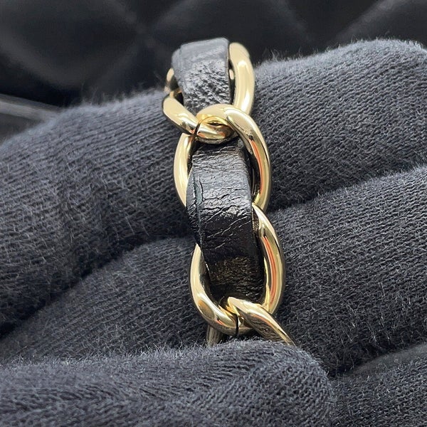 シャネル チェーンショルダーバッグ ミニ マトラッセ 20 ココマーク ラムスキン A69900 CHANEL 黒