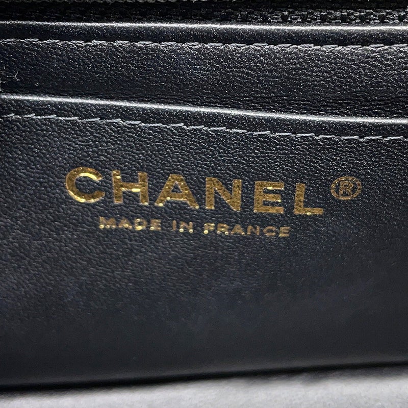 シャネル チェーンショルダーバッグ ミニ マトラッセ 20 ココマーク ラムスキン A69900 CHANEL 黒