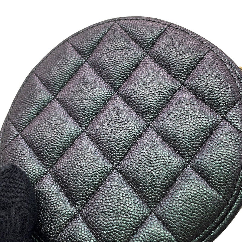 シャネル チェーンショルダーバッグ ココマーク ラウンド キャビアスキン AP0245 CHANEL
