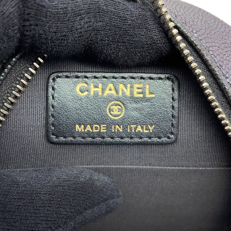 シャネル チェーンショルダーバッグ ココマーク ラウンド キャビアスキン AP0245 CHANEL