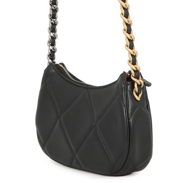 シャネル チェーンショルダーバッグ シャネル19 マトラッセ スモール ホーボー ラムスキン AP3676 CHANEL 黒