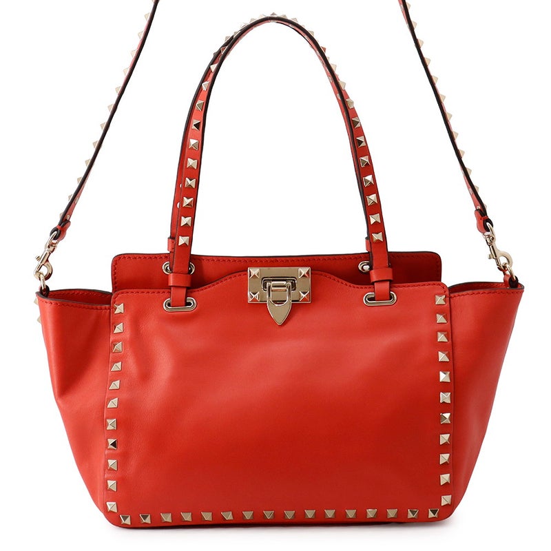 ヴァレンティノ・ガラヴァーニ トートバッグ ロックスタッズ VALENTINO ショルダーバッグ