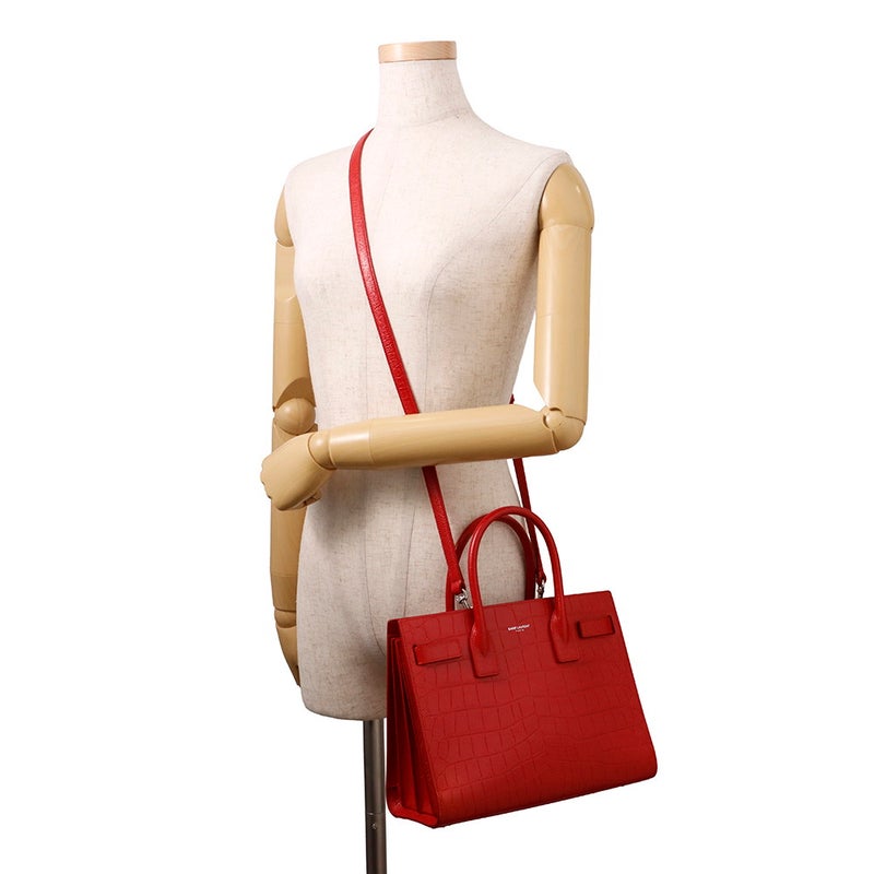 サンローランパリ ハンドバッグ サック ド ジュール ベイビー 型押しレザー 392032 SAINT LAURENT PARIS ２wayショルダー