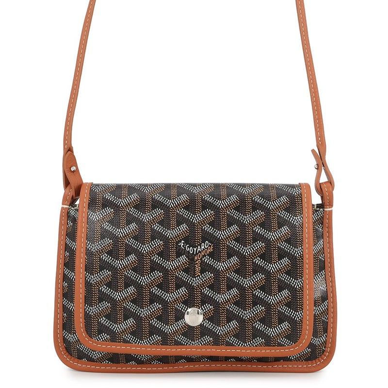 ゴヤール ショルダーバッグ プリュメ ポーチウォレット PVC PLUMETPMLTY01CL03P GOYARD 黒 ヘリンボーン