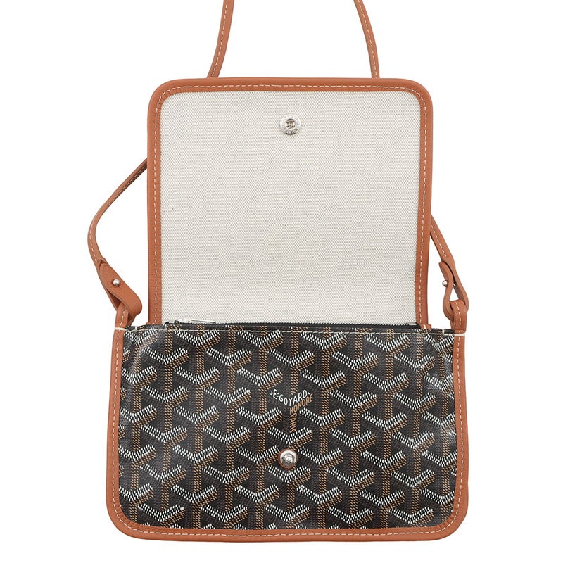 ゴヤール ショルダーバッグ プリュメ ポーチウォレット PVC PLUMETPMLTY01CL03P GOYARD 黒 ヘリンボーン