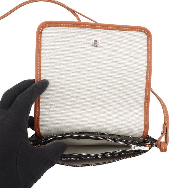 ゴヤール ショルダーバッグ プリュメ ポーチウォレット PVC PLUMETPMLTY01CL03P GOYARD 黒 ヘリンボーン