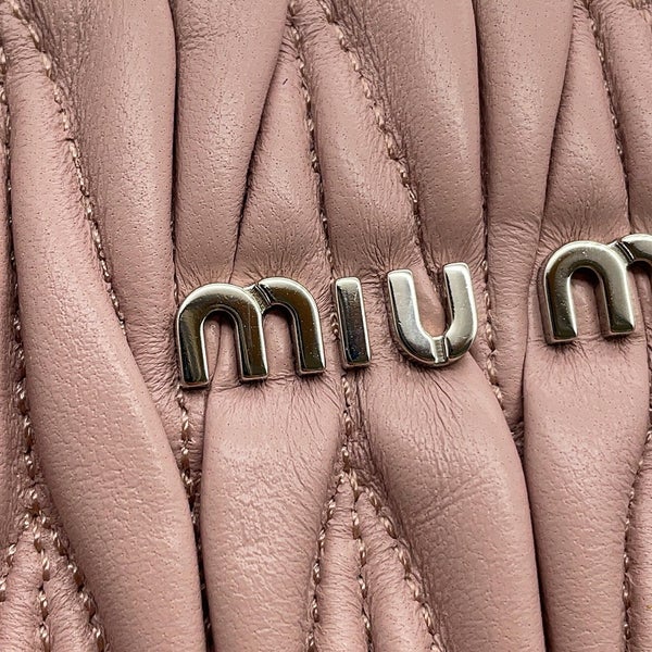 ミュウミュウ ハンドバッグ マテラッセ レザー 5BA220 Miu Miu 2wayチェーンショルダーバッグ