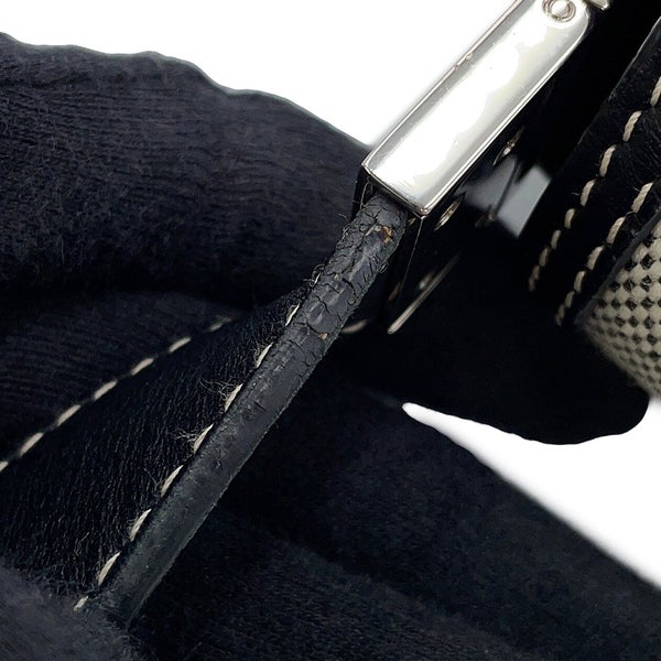 バーバリー ショルダーバッグ オリンピア ハーフムーン スモール キャンバス レザー 8039779 BURBERRY 黒