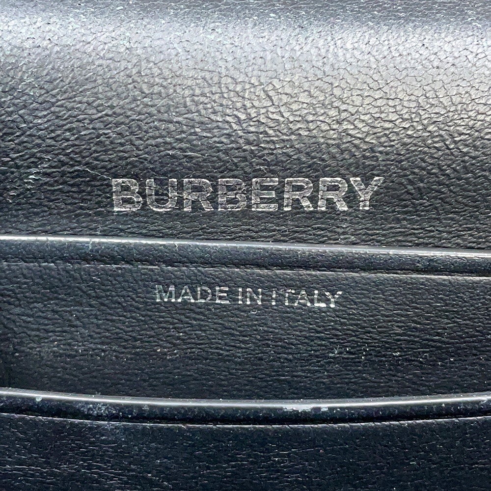 バーバリー ショルダーバッグ オリンピア ハーフムーン スモール キャンバス レザー 8039779 BURBERRY 黒 BURBERRY - バーバリー ショルダーバッグ オリンピア ハーフムーン